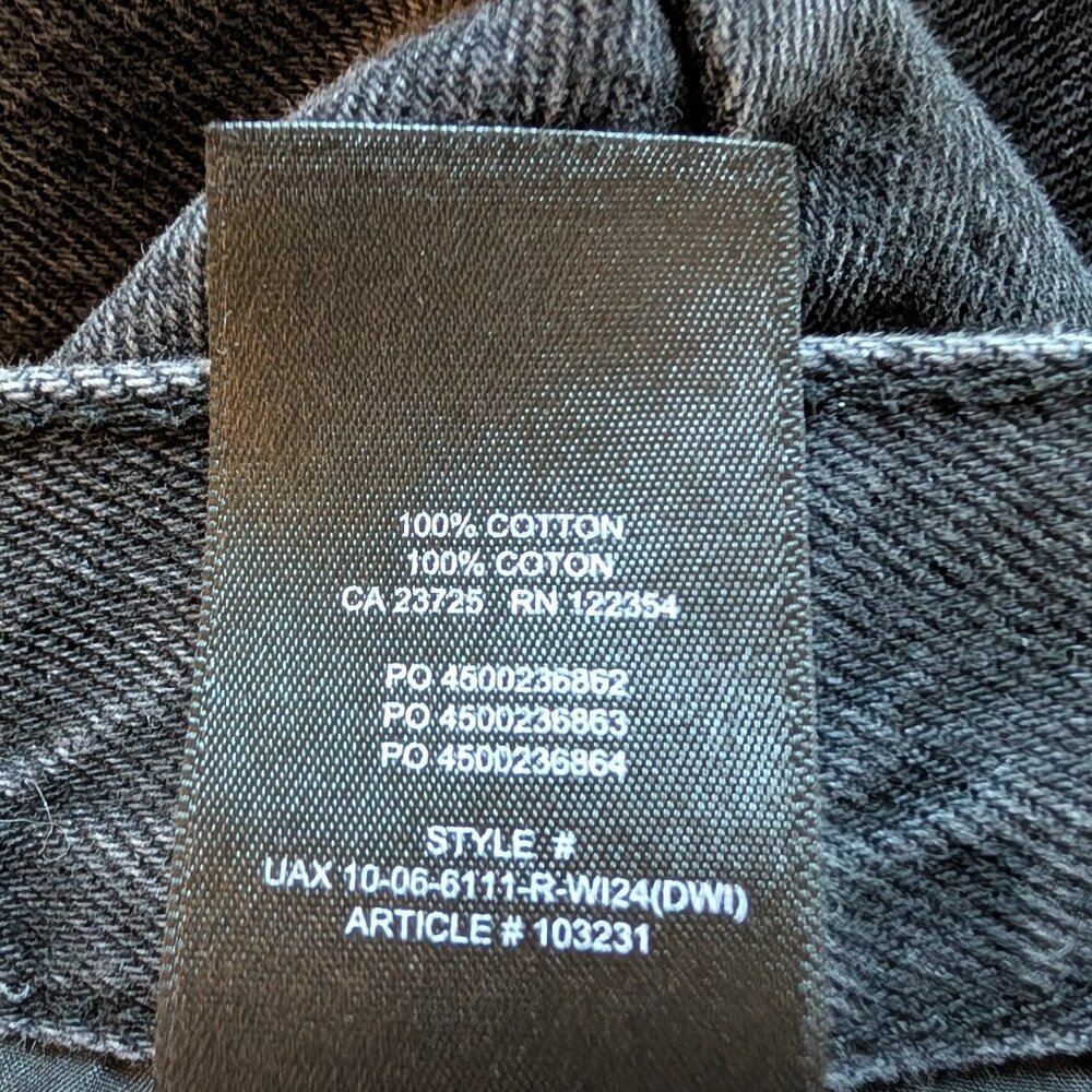 Denim Forum The Farrah Hi-rise Wide Jean Black Size 25 Aritzia Denim - Picture 9 of 9